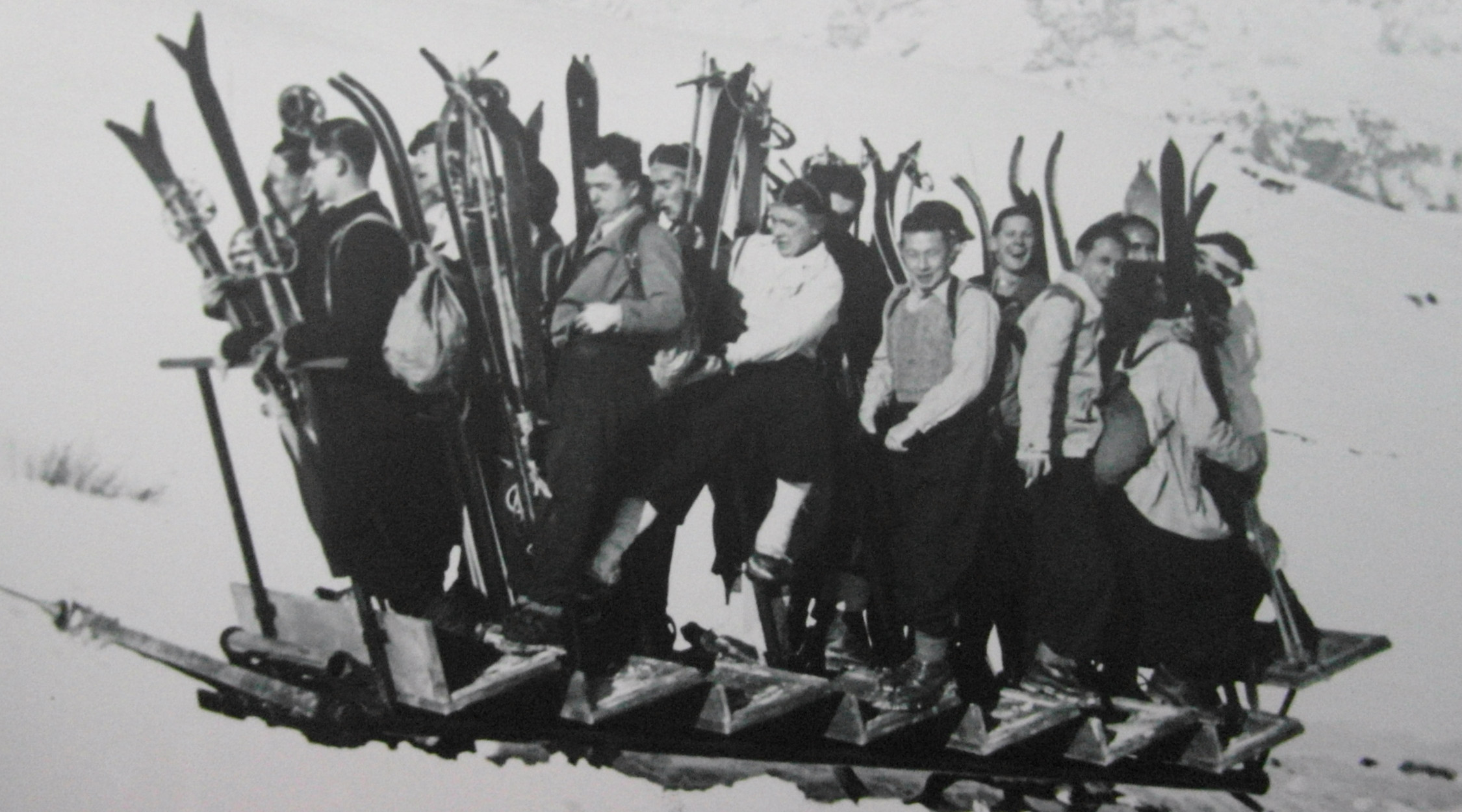 Prima slittovia in Europa sul Monte Bondone 1935